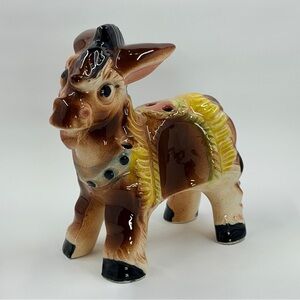 Mid-Century Thames Donkey Figurine Hand-Painted Made In Japan Kitschy Decor Fun